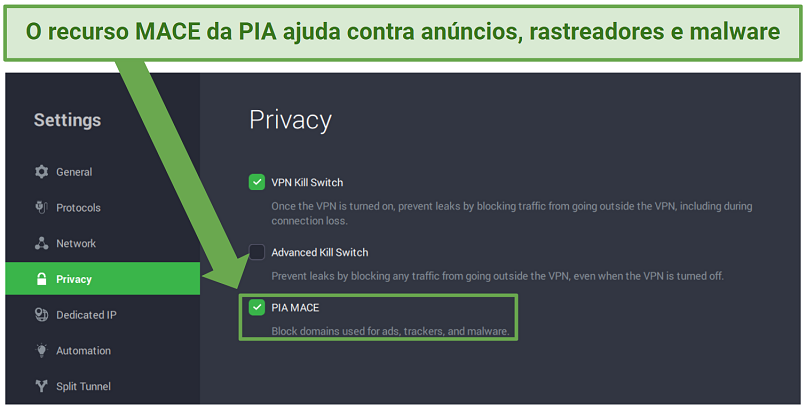 Image of PIA MACE ad and tracker blocker