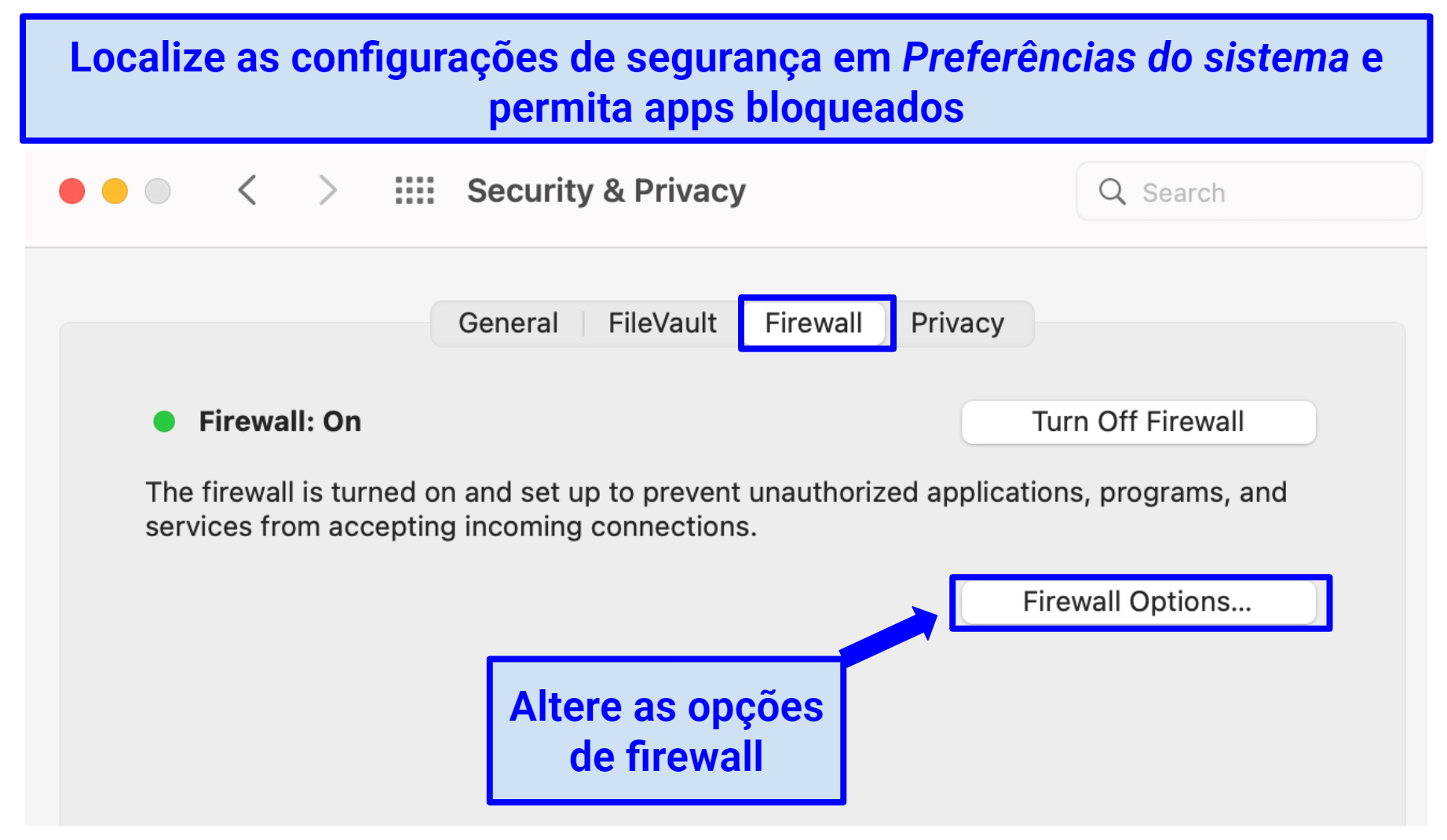 A screenshot of macOS security and privacy user interface