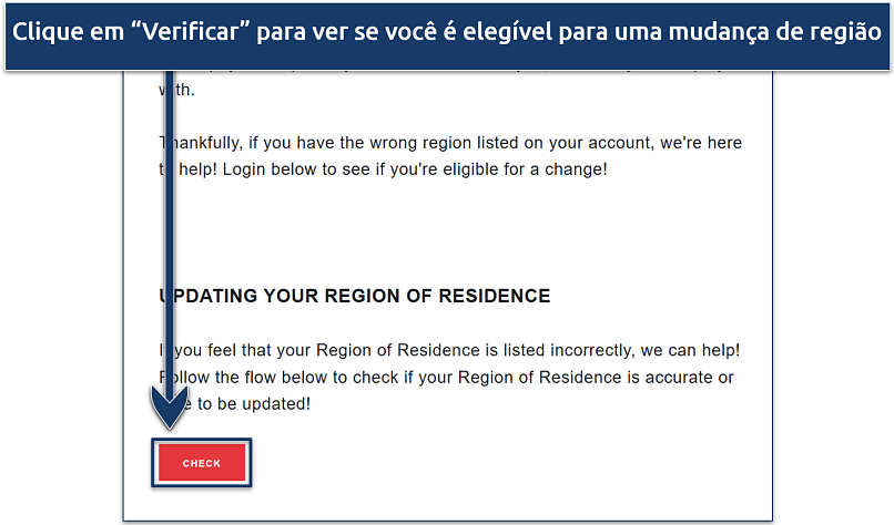 Screenshot of Riot's region change process